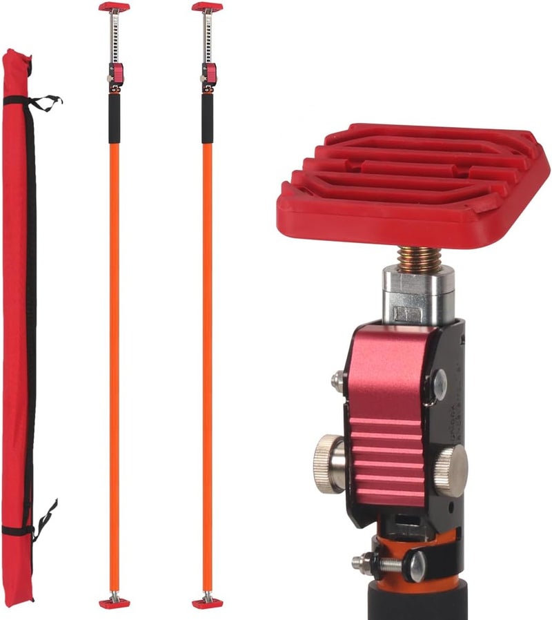 MOETER Adjustable Support Pole, Quick-Adjustable Telescopic Rod Support System, Supports Up to 154 lbs of Cabinet Lift Jacks, Dust Barrier Poles, Drywalls (2PACK 57~114INCH) - Image 1